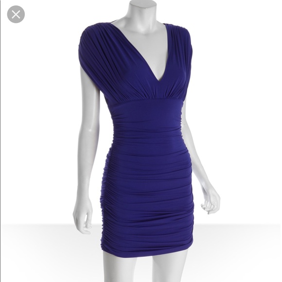 BCBGMAXAZRIA Womens Round Neck Jersey Dress